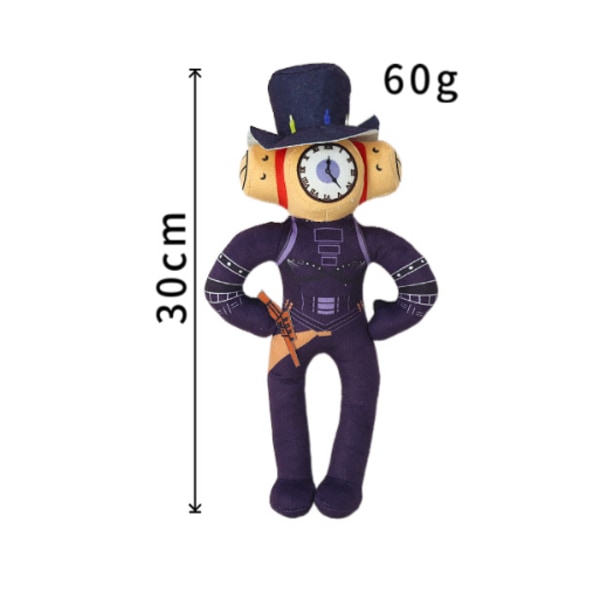 Skibidi Toalett Plyschleksaker, Högkvalitativ Kort Plysch, PP Bomullsfyllning, Mjuk Plysch Animering, Toalettman Spoof Plyschleksaker Female clock person