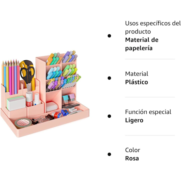 5 stk. pink plastik editor penholder multifunktionel blyantholder til