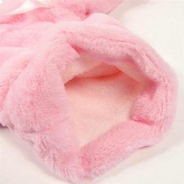 Nyfödd spädbarn flicka konstgjord päls varm vinter huva kappa kappa huvtröja jacka tjock varm kläder kofta ytterkläder 0~36 M 0-6 Months Pink