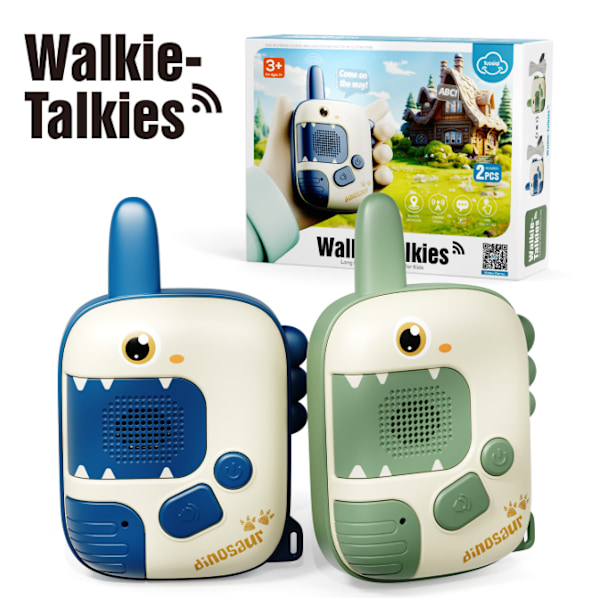 Børne-walkie-talkie med lang rækkevidde, trådløs transmission, pager, udendørs samtale, tegneserielegetøj med snor Dinosaur