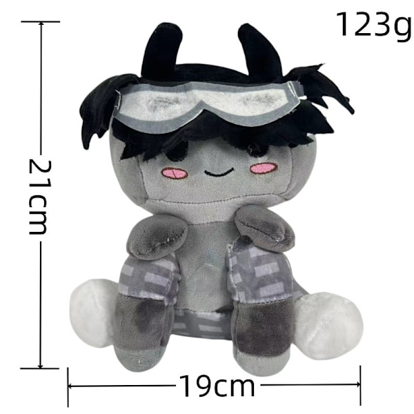 Blox Buddy Plyschleksak, Roblox Bacon Girl, Cool Boy Hat Dock, Julplyschdocka Present, Baseboll Baby Plyschleksak, Present till Män och Kvinnor Horned Boy