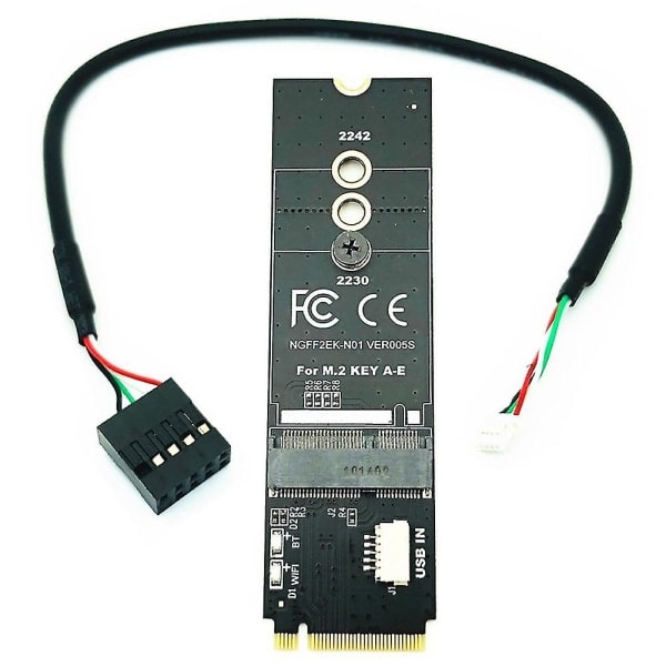 M.2 Key-M till Key Ae/E Adapterkort för M.2 NGFF Pcie Protokoll Trådlöst Nätverkskort Modul-M.784