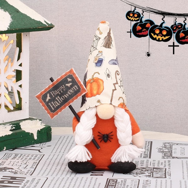 Gnome Dukker Happy  Ansiktsløs Dverg Plysjdukke Håndlaget  Gonk Bordpynt for