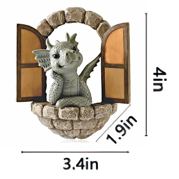 2 stk. Hagedrage Statue Dekor Hage i Resin