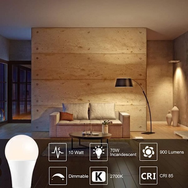 ®RisingFF Fargeskiftende LED-lyspære, 16 farger, 70 Watt ekvivalent, DIY Flash, Varmhvit 2700K RGB med fjernkontroll