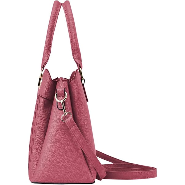 Damhandväska Axelväska Crossbody Messenger Bag Tote Satchel för Dam PU Läder Plånbok Rubber Red