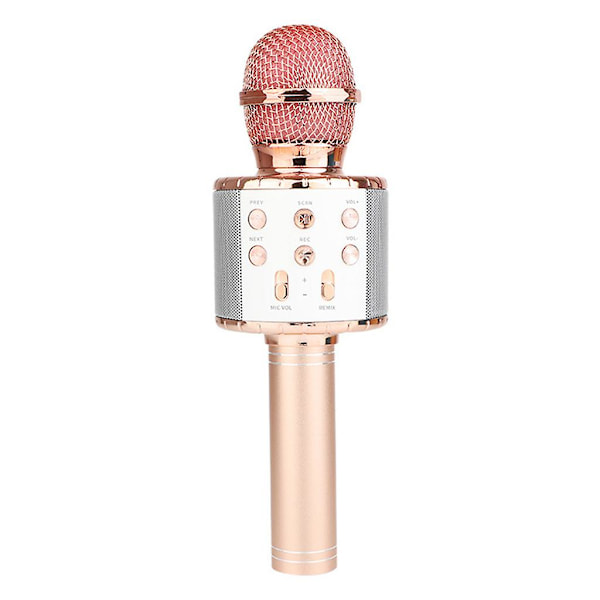 Trådlös Karaoke Mikrofon Bärbar Handhållen Mic Högtalare Maskin Gold