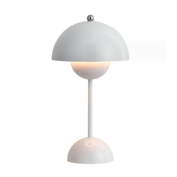 Nordisk blomsterknopp bordlampe dekorativ atmosfære lampe blomsterknopp lampe sengside svamp lampe natlys white