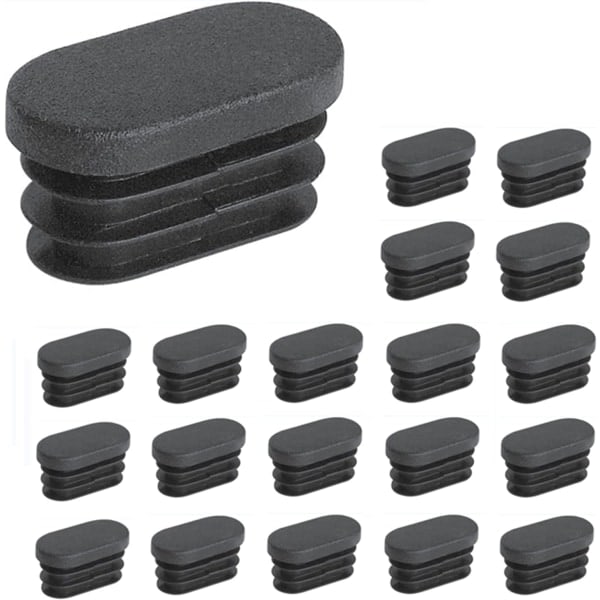 Plasthetter for møbelben Ovale hetter for stolben Plasthetter for møbelben Ovale hetter for trampolinestoler 20 stk (15x30mm)