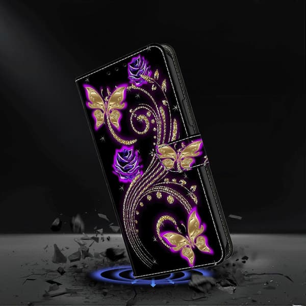 Til iPhone 16 Pro Max Cover 3D Mønster PU Læder Wallet Telefon Cover med Støttefod