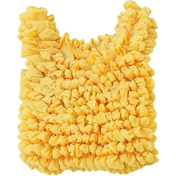 Magisk Stretch Bag Plissert Bag, Gjenbrukbare Matvareposer Vaskbare Bærbare Store Kapasitet Handleposer Multifunksjonell Tote Bag Handleposer Yellow
