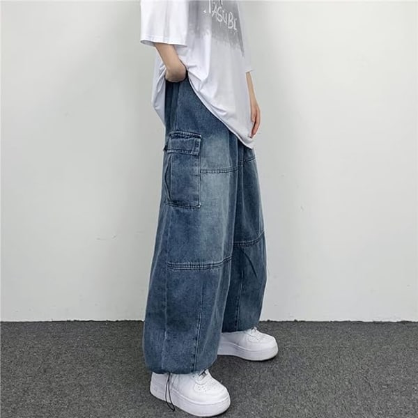Blå baggy jeans Dame denim overall /XL blue XL