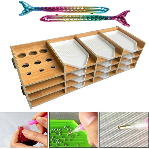 Diamantmaleri Opbevaringsboks, DIY Diamantmaleri Tilbehør