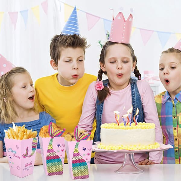 50 styk havfrue popcornposer popcornboks papkasser til fest