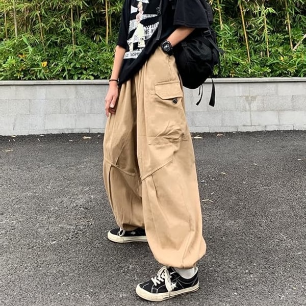 Khaki haalarit Gothic Harajuku housut /S khaki S