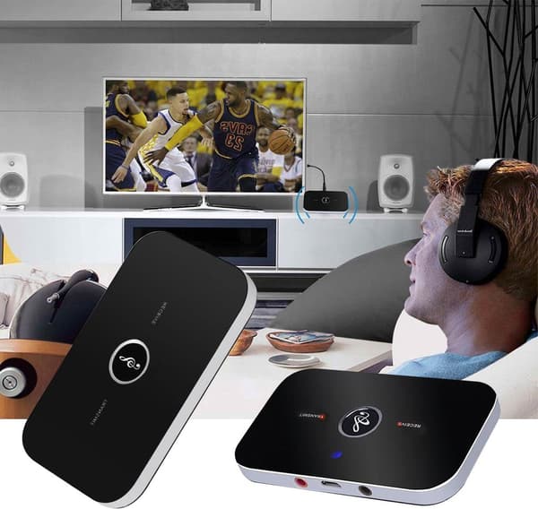 2-i-1 Bluetooth-sender og -mottaker Trådløs lyd sender