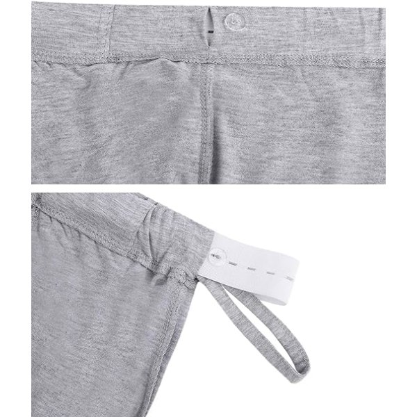 Gravidpyjamas grå set bomull /M gray M