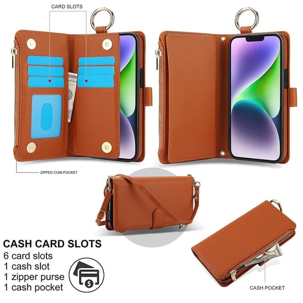 Crossbody Wallet Læder Etui Til iPhone 12 mini