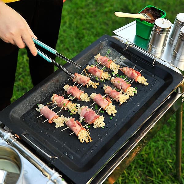 2 stk. grilltænger i rustfrit stål, koreansk stil, køkkentænger