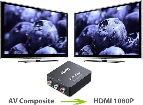 AV til HDMI Adapter Mini AV CVBS til HDMI Adapter