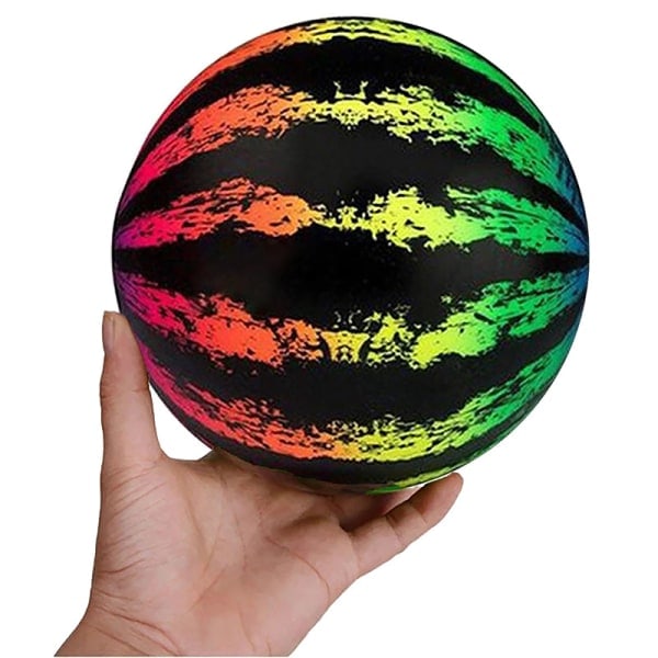Vattenmelonboll Regnbåge PVC Uppblåsbar Barnleksak Elastisk Boll Strandparty Regnbågsboll