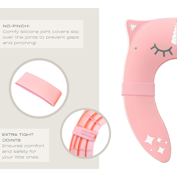 Børne Rejse Pottesæde - Sammenklappelig Pottetræningssæde - Børne Bærbart Toiletsæde Betræk (Pink Unicorn)