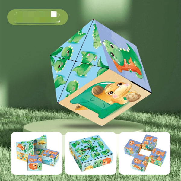 2 pedagogiska leksaker för barn Dekompressionsmaskin rolig dinosaurie 【 färglåda 】 Funky dinosaur