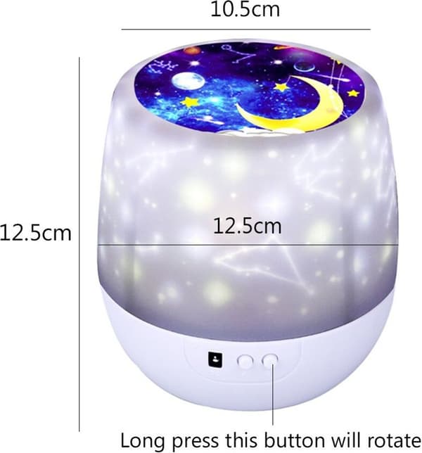 LED Nattlys Søvnhjelp og Projektor Stjernehimmel Barnas Nattlys