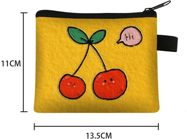 Lille Lynlåspung Møntpung Dame Polyester Pung Mini Pung Mini Kontant Nøgle Tasker