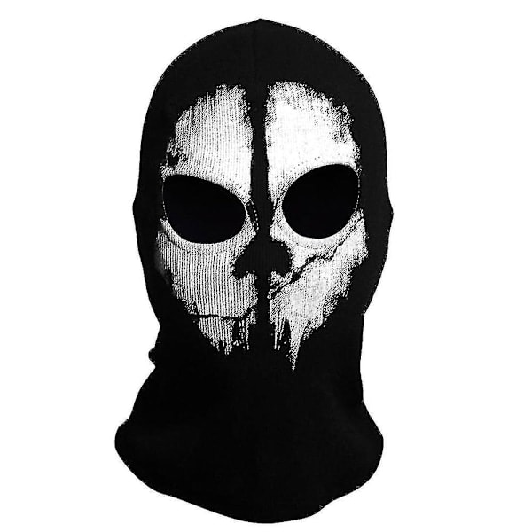 Aavemaski - Balaclava Moottoripyörä Paintball Yksi Koko Väri Musta