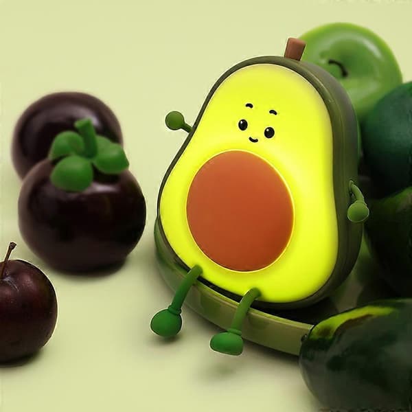 Avokado Nattlys USB Oppladbare Lamper 3 Lysstyrke Dimmbar Barnerom Nattlampe