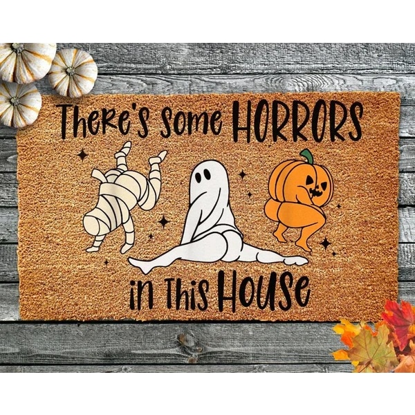 Morsomme Halloween dørmatter dekorative gulvmatter gresskarhode gulvmatter teppe