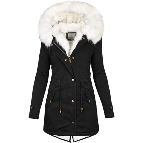 Sort termisk fleece komfortfrakke til kvinder /XL black XL