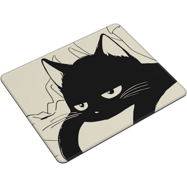 Morsom Musematte Firkantet Søt Musematte for Trådløs Mus Liten Kontor Datamaskin Musematte Gaming for Skrivebord Laptop (Sovende Katt)