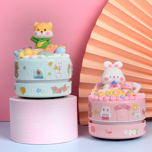 Stationär dammsugare mini liten hushållsdammsugare i gummi konfetti rengöring bärbar studenttillbehör ut bärbar dammsugare rosa Pink