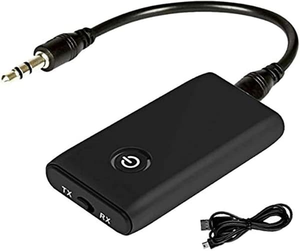 Bluetooth 5.0 Adapter, Bluetooth 5.0 Transmitter Bluetooth Transmitter Receiver med Støjreduktion til Højttalere MP3/MP4 DVD Stereoanlæg
