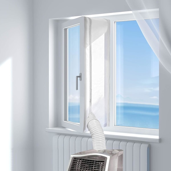 Universal isolerende vinduesdækning til bærbar aircondition og tørretumbler (400 CM) - Velegnet til alle airconditionanlæg