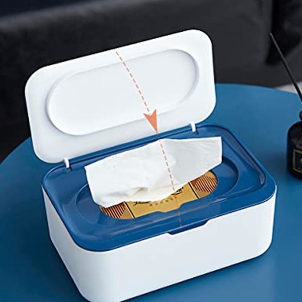 Servietdispenser, Servietopbevaringsboks, Støvtæt Servietbeholder, Kontor (Grå)