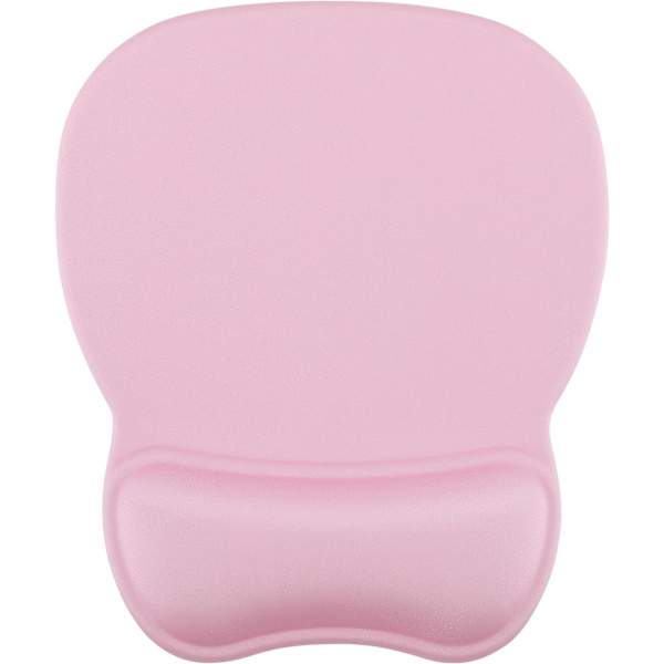 Ergonomisk musemåtte med håndledsstøtte i memory-skum, behagelig computer musemåtte til bærbar computer, smertelindrende håndledsstøtte Pure Pink