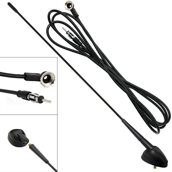 Bil Tak FM Radio Antenne Kit (Base+Mast)+Antennekabel For Peugeot Boxer 2001-2011 Citroen Relay 2001-2011 Fiat Punto