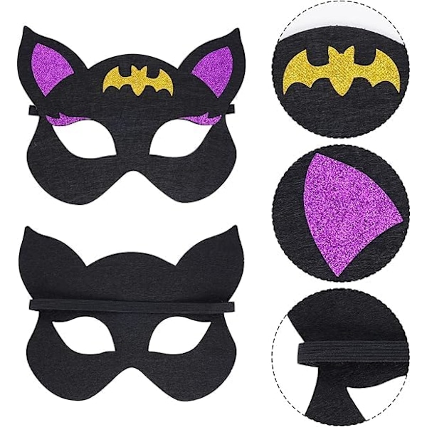 Barnfest Batvingar Mask Set Icke-vävd Rollspel Rekvisita, Rekvisita, Mask