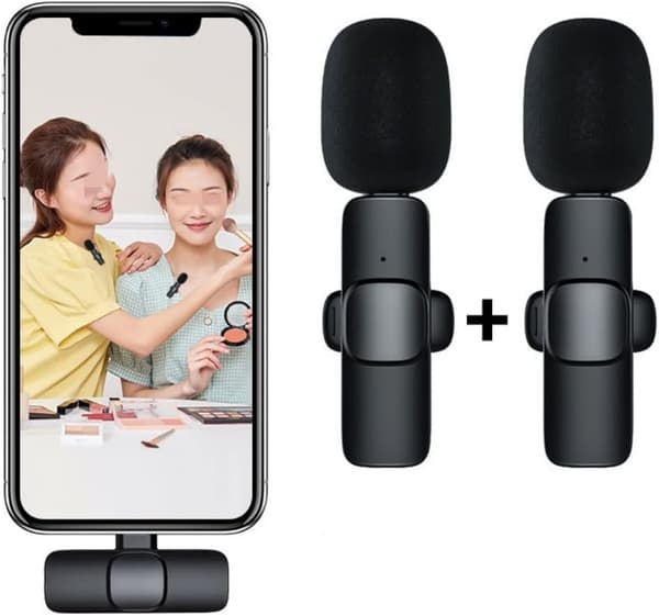 Trådløs lavaliermikrofon for Android, mini-opptakstelefonmikrofon for direktestrømming, videoopptak, intervju, klips på plug and play