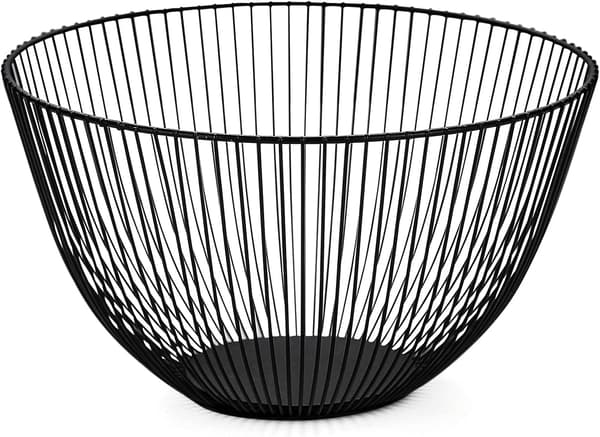 Fruktkorg, fruktskål, trådfruktkorg för kök, fruktskål för köksbänk, frukt, grönsaker, bröd round