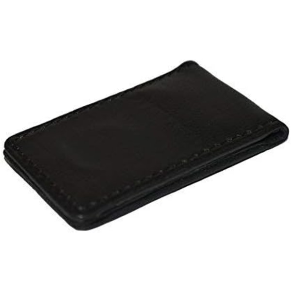 Miesten vahva magneettinen lompakko, rahaklipsi lompakko nahkalompakko dollarin pidike euron pidike, musta, 2,1/2\" X 1,1/2\"