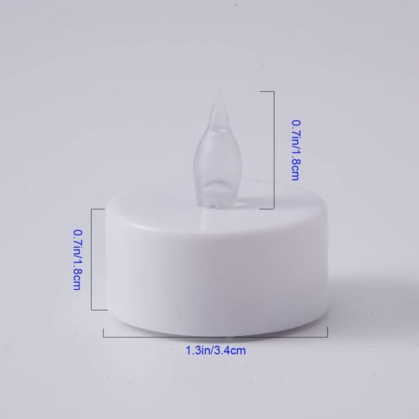 24 LED-telys med batteridrift, uten duft