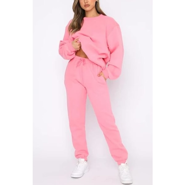 Rosa genser og joggebukse /M peach M