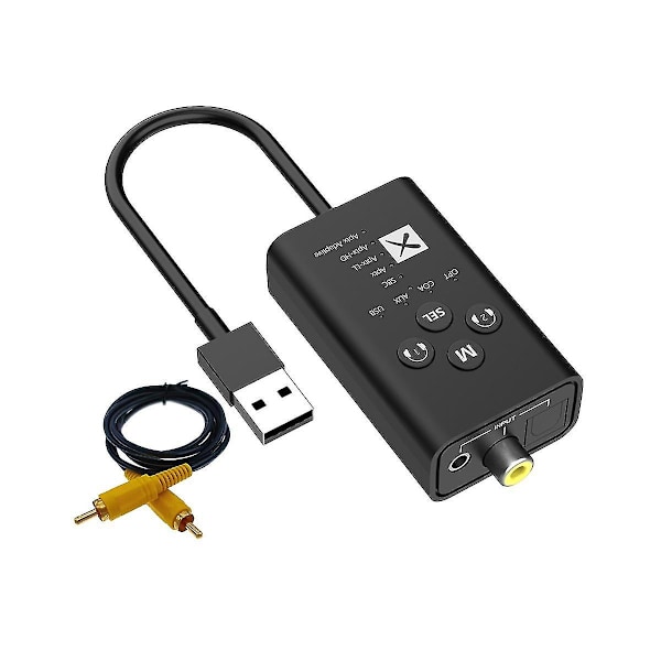 Lav latens 5.2 Bluetooth-lydtransmitter understøtter fiber