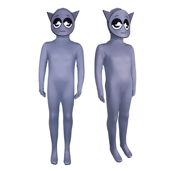 Uudet tulokkaat Aikuisten Lasten Poikien Tyttöjen Sprunki Incredibox Rhythm Box cosplay-asu peli sukkahousut 170 grey