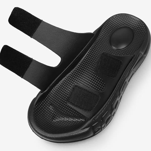 Herreslippers, sommer åbne, skridsikre platformsslippers, åben tå åndbare udendørssko, modeslippers behagelige fritidssko Deep Blue 43 EU