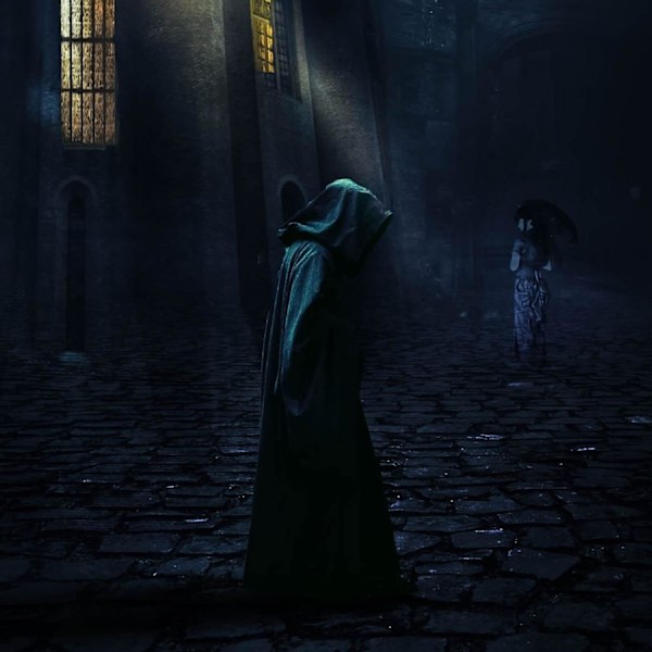 Hættekappe Vampyr Hexe Kappe Lang Kappe Unisex Voksen Cosplay Kostume Dark Green One Size